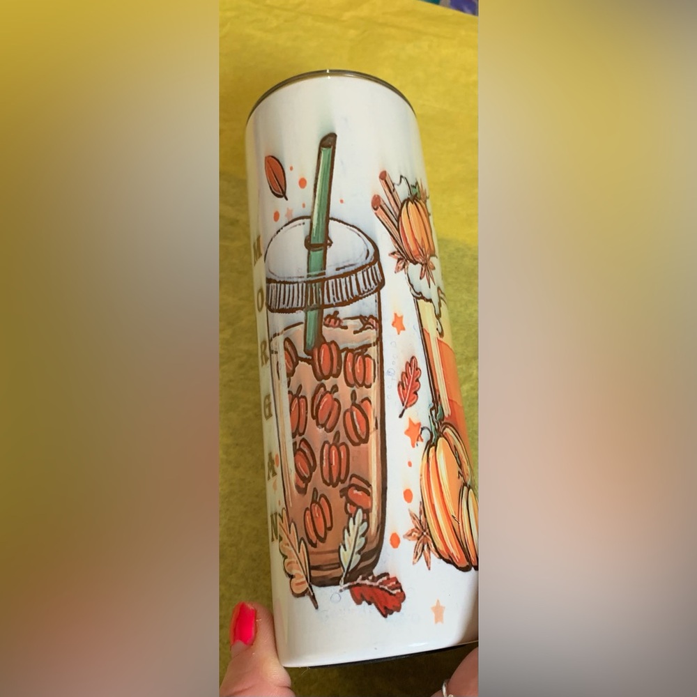 Stainless steel Pumpkin Themed Tumbler